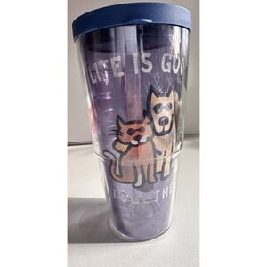 Life Is Good TOGETHER‎ Tervis Tumbler 16oz  Dog Friends Double Insulates